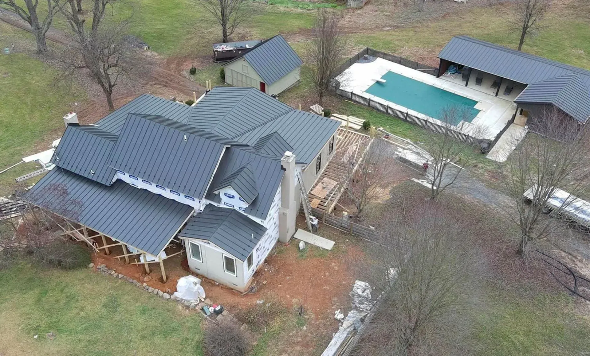 Standing seam residential metal roof installed on a home in Martinsburg WV
